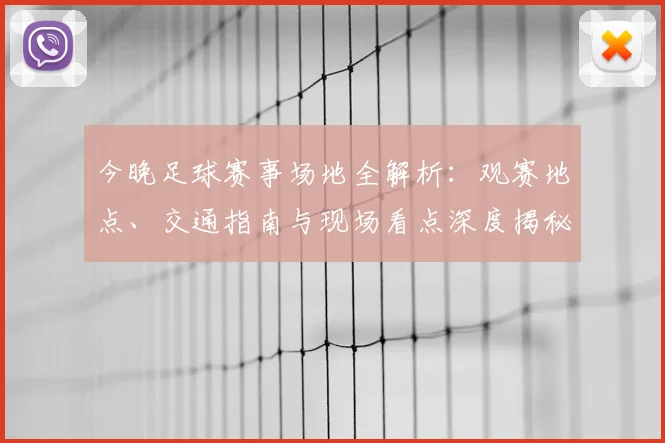 今晚足球赛事场地全解析：观赛地点、交通指南与现场看点深度揭秘